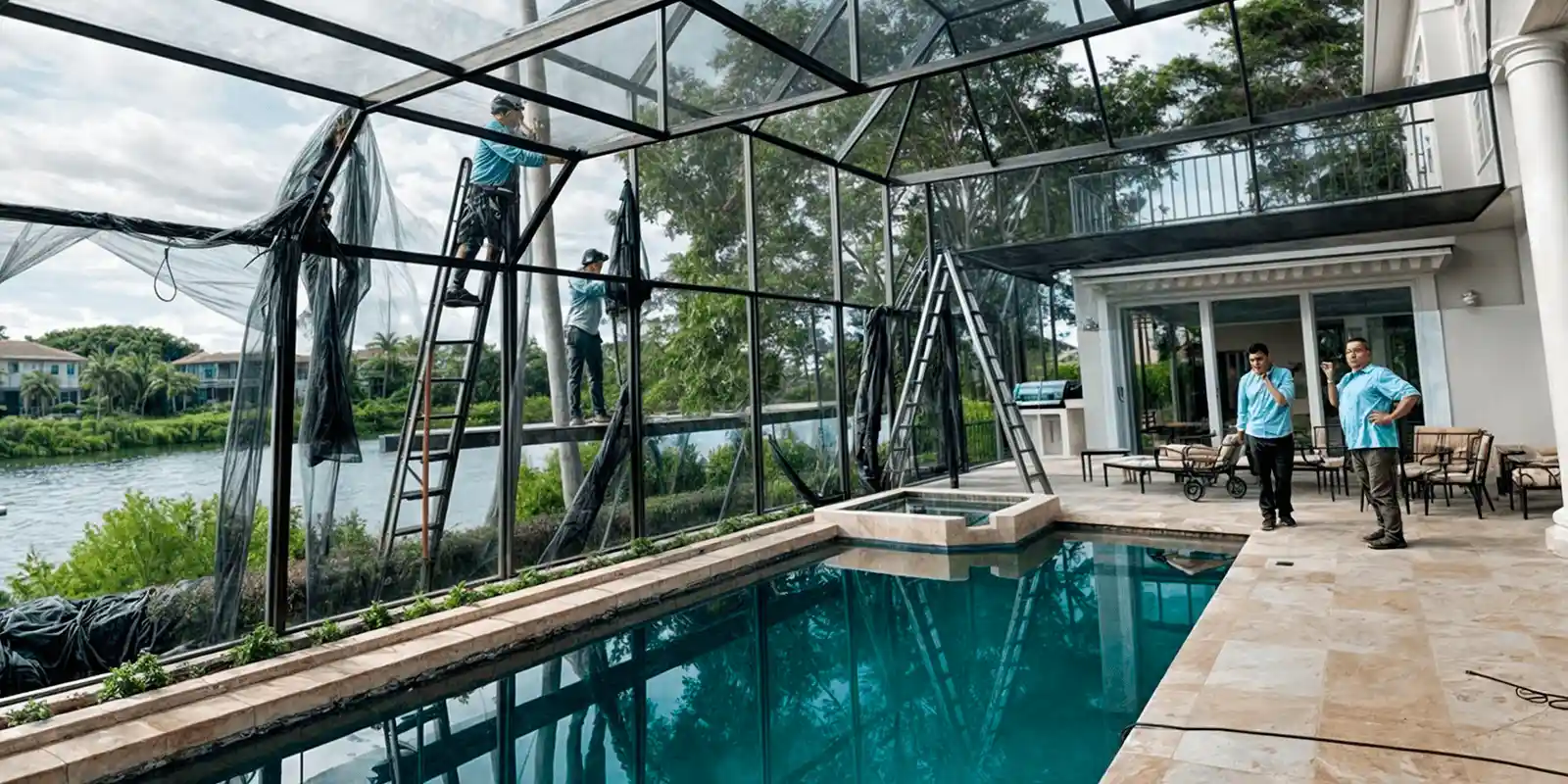Pool Cage Rescreening & replacement sarasota